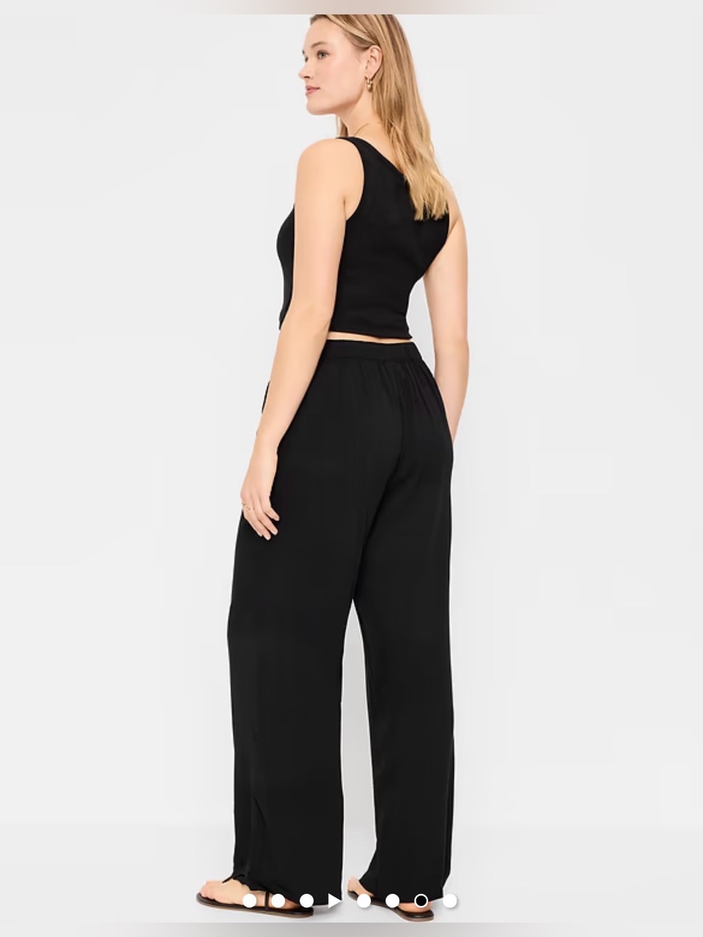 Old Navy High-Waisted Elastic Band Wide-Leg Pants XL - Picture 4 of 11